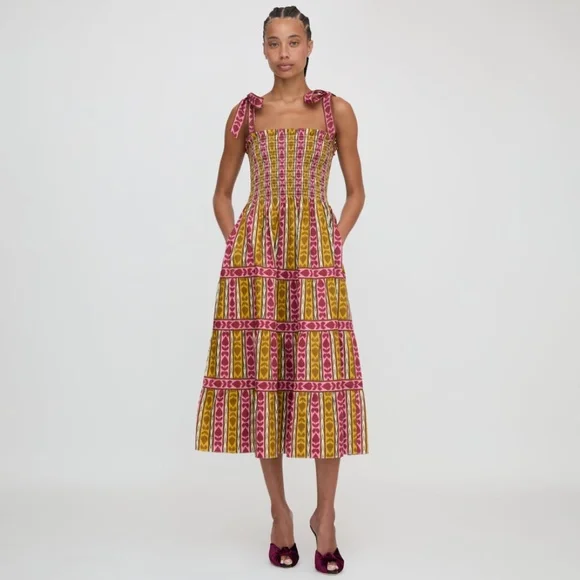 Hill House Home The Ribbon Ellie Nap Dress - Ikat Topiary Size XSIkat Topiary / - Picture 3 of 3